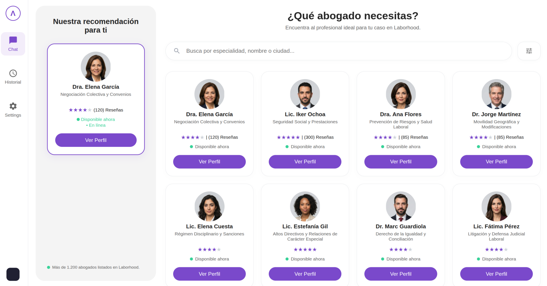 Selección de abogados para tu caso en Laborhood